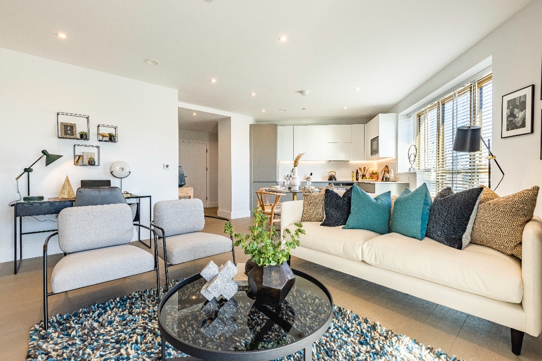 Show Home Living Room at Verdo – Kew Bridge | New Build Homes in West London