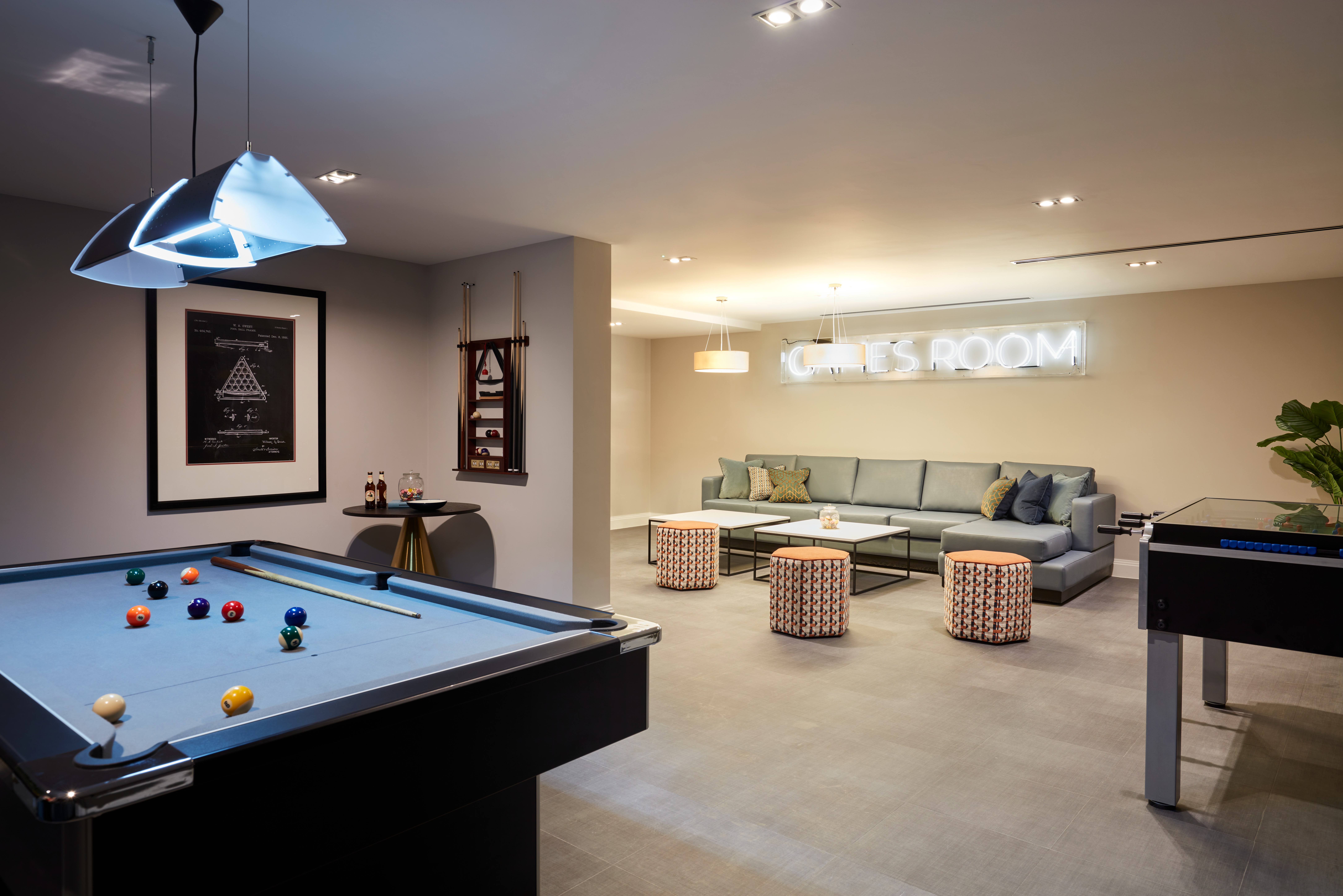 The Claves Games Room | New Homes in Mill Hill, North London